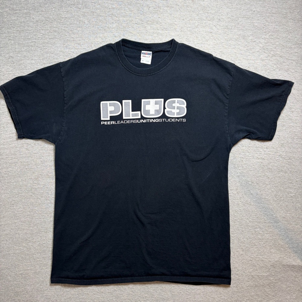 Jerzees‎ Mens Tshirt XL Black PLUS Peer Leaders Uniting Students Graphic Tee